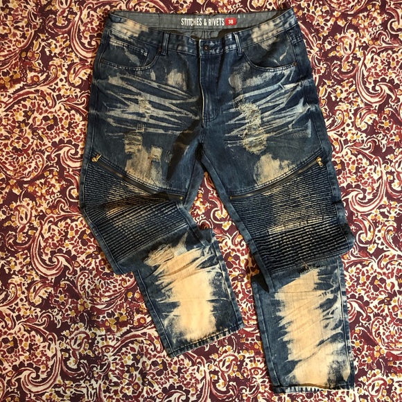 Stitches & Rivets Jeans Stitches Rivets Acid Washed Jeans Poshmark